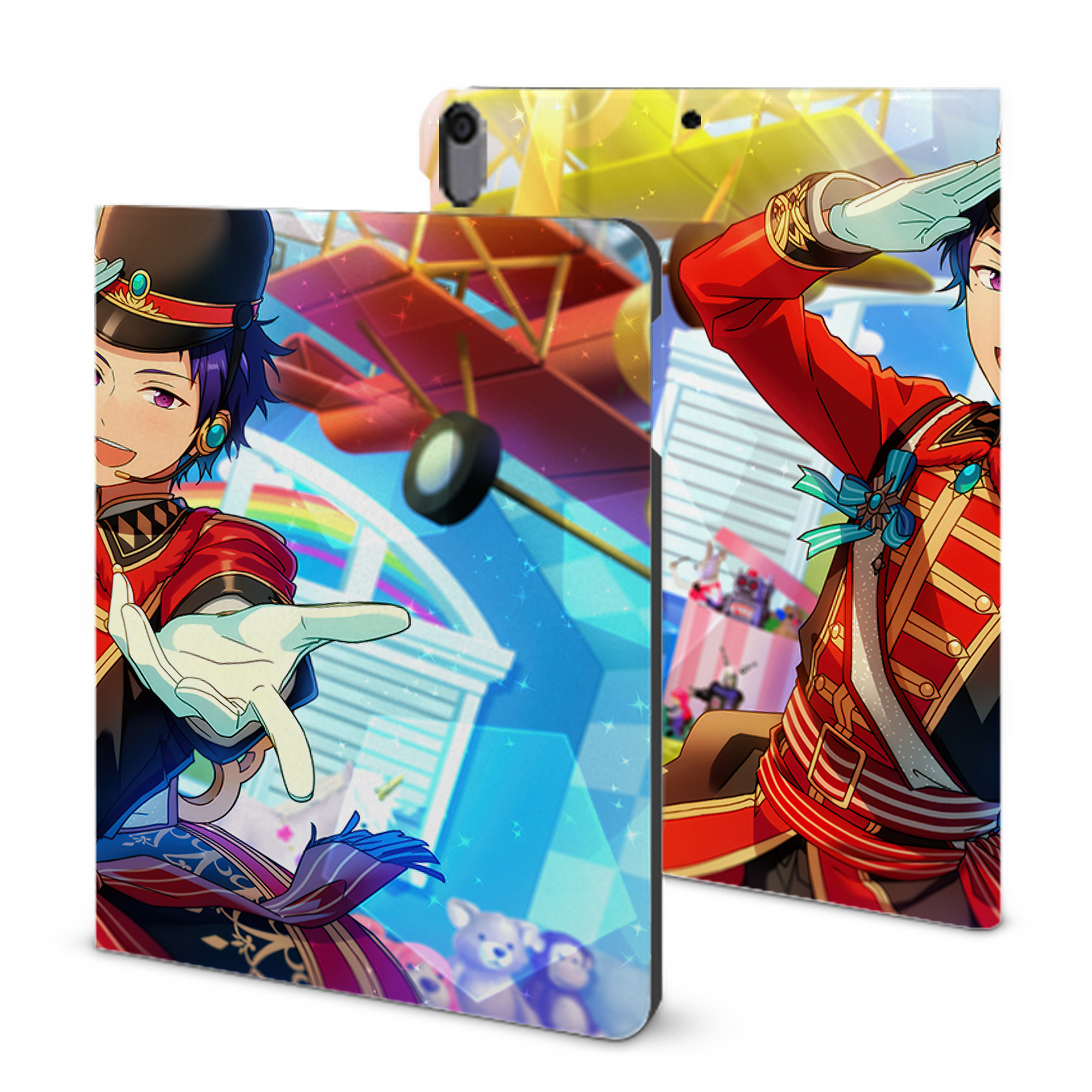 （画像用） あんさんぶるスターズ! Ensemble Stars IPad ケース ブック型 PUレザー TPU 耐衝撃 軽量 薄型 ペン収納なし 全面保護 IPad 各モデル対応